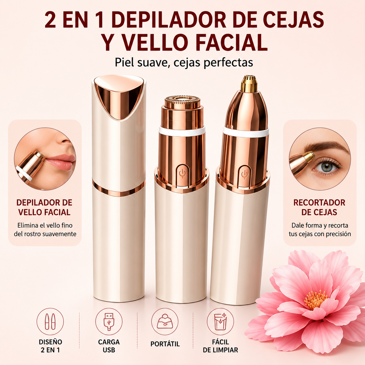 VitalGlow Perfilador Facial de Precisión 2 en 1
