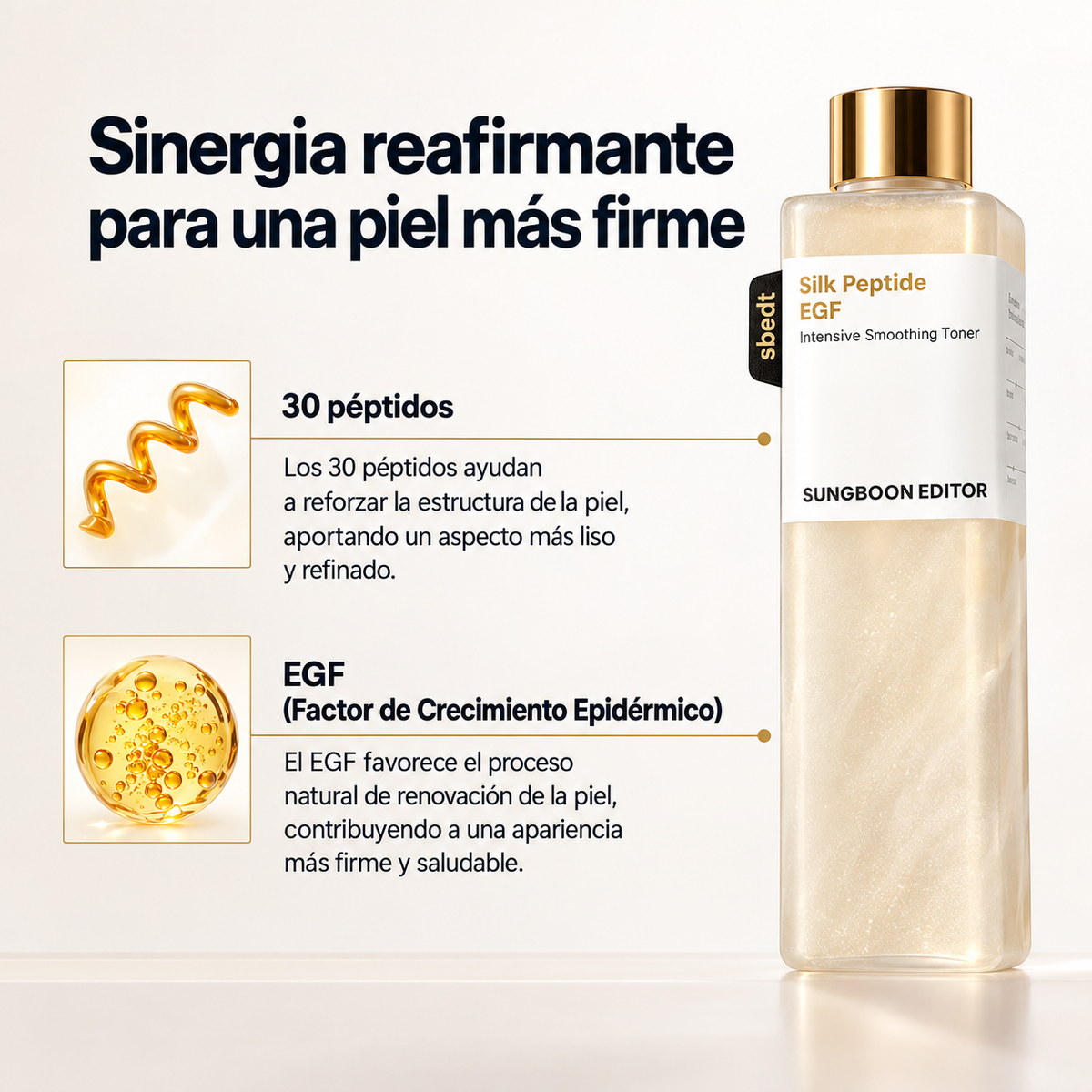 VitalGlow Tónico EGF de Seda – Efecto Alisador y Reafirmante