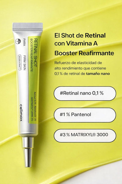 Celimax Retinal Shot Tightening Booster - Esencia Reafirmante de Colágeno Retinol Líquido Reafirmante 15 ml