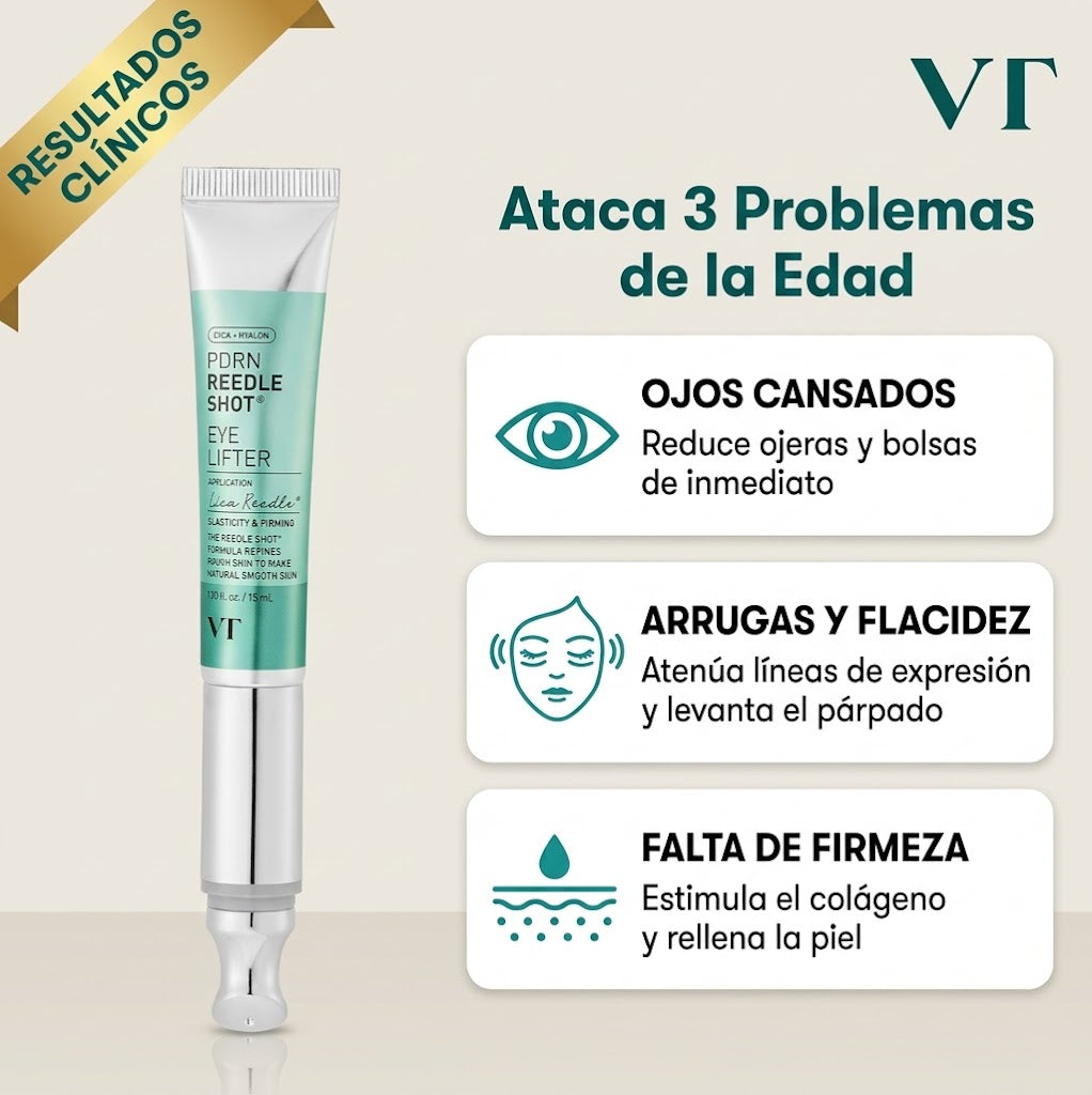 Crema de ojos vibratoria PDRN: ojos cansados, arrugas y flacidez